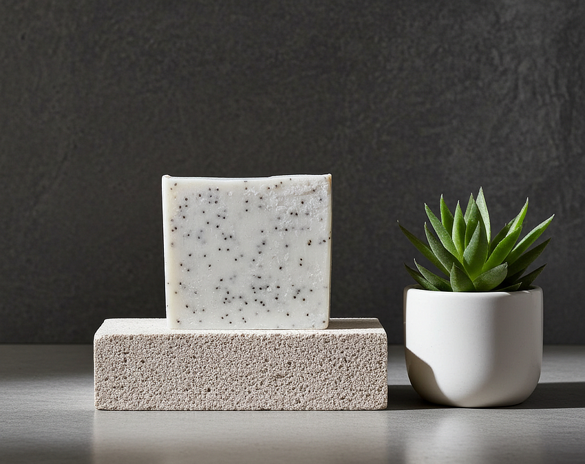 lemon and poppy seed soap