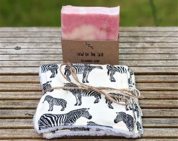 soap and reuseable face wipes