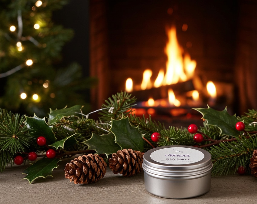 Relax Evening Ritual Set for a calming night 5 shea souffle lavender